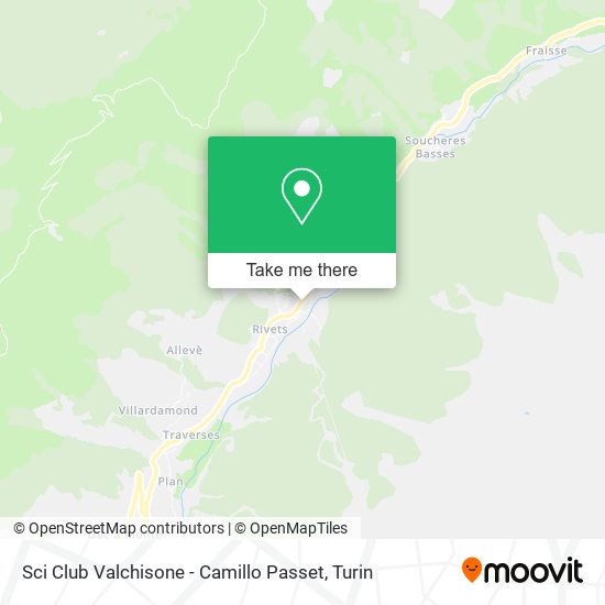 Sci Club Valchisone - Camillo Passet map