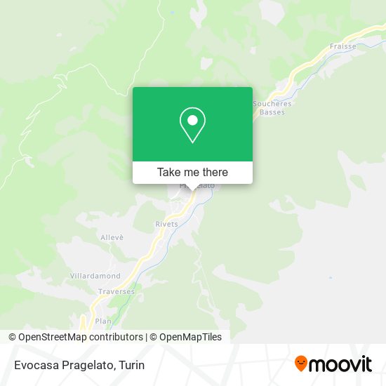 Evocasa Pragelato map