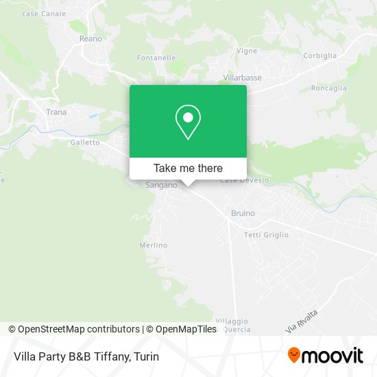 Villa Party B&B Tiffany map