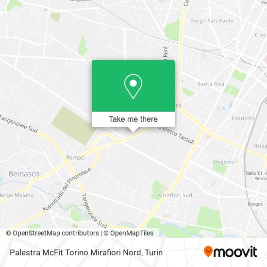 Palestra McFit Torino Mirafiori Nord map