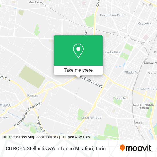CITROËN Stellantis &You Torino Mirafiori map