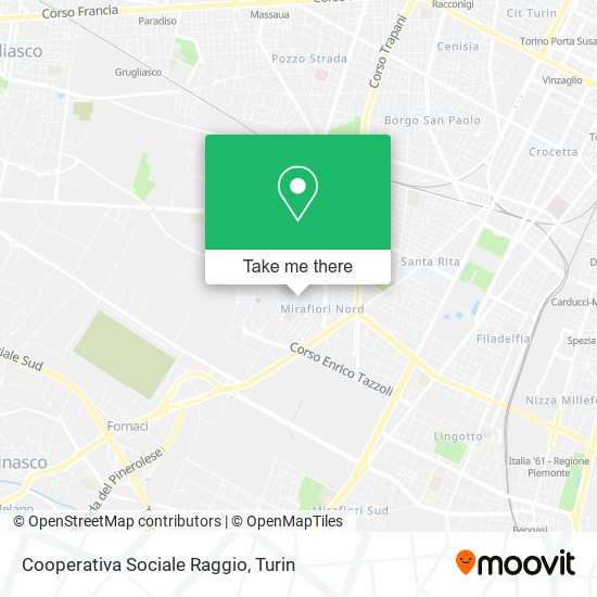 Cooperativa Sociale Raggio map