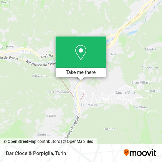 Bar Cioce & Porpiglia map