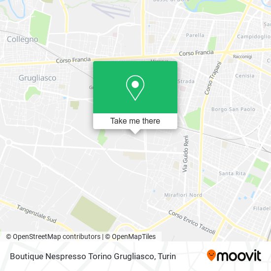 Boutique Nespresso Torino Grugliasco map
