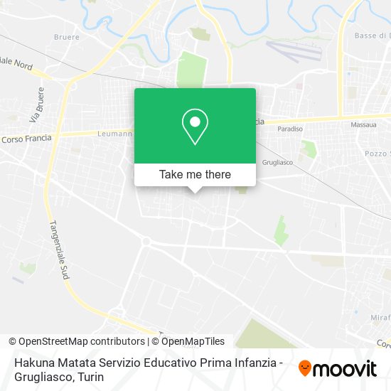 Hakuna Matata Servizio Educativo Prima Infanzia - Grugliasco map