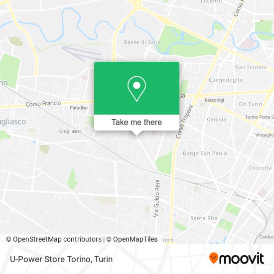 U-Power Store Torino map