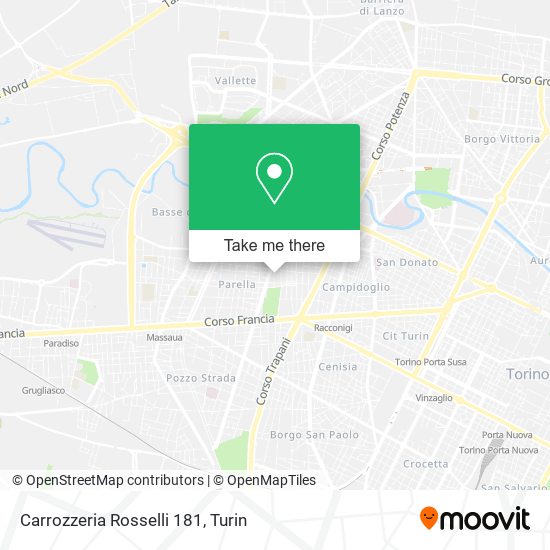 Carrozzeria Rosselli 181 map