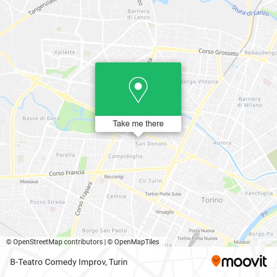 B-Teatro Comedy Improv map