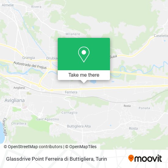Glassdrive Point Ferreira di Buttigliera map
