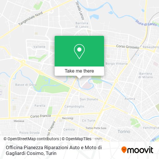 Officina Pianezza Riparazioni Auto e Moto di Gagliardi Cosimo map