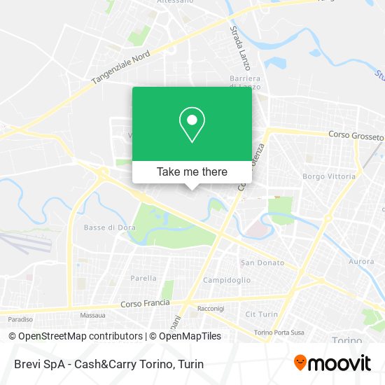 Brevi SpA - Cash&Carry Torino map