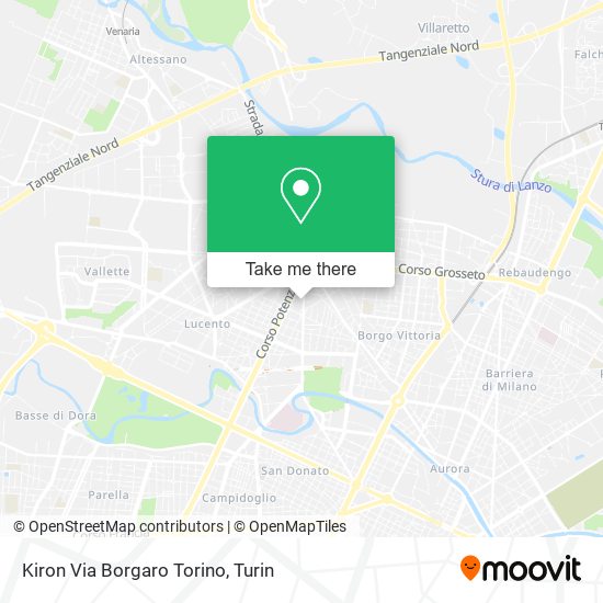 Kiron Via Borgaro Torino map