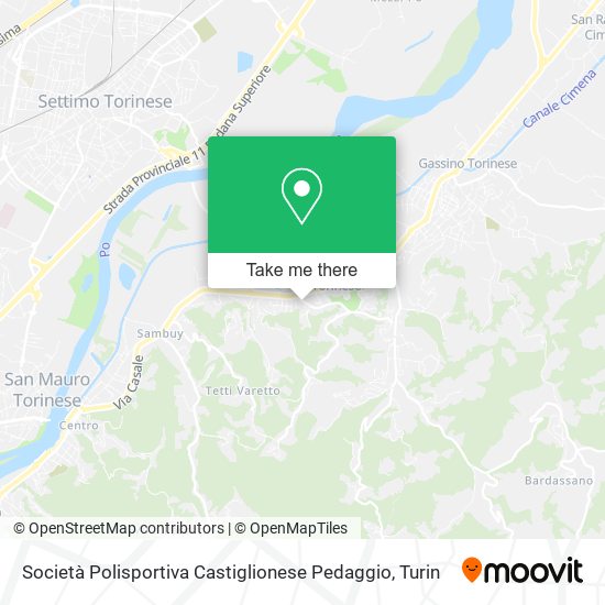Società Polisportiva Castiglionese Pedaggio map
