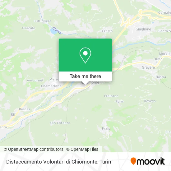 Chiomonte Volunteer Detachment map