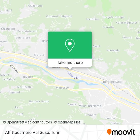 Affittacamere Val Susa map