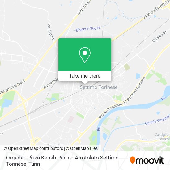 Orgada - Pizza Kebab Panino Arrotolato Settimo Torinese map