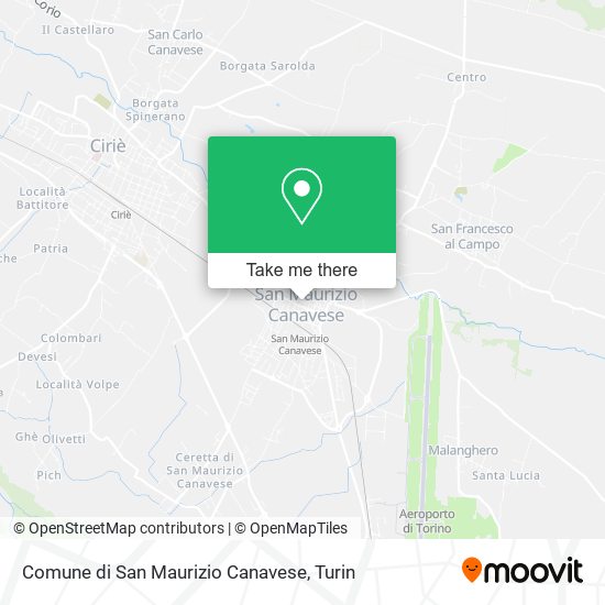 Comune di San Maurizio Canavese map
