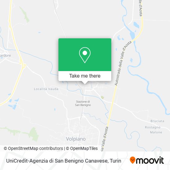 UniCredit-Agenzia di San Benigno Canavese map