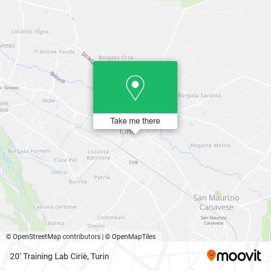20' Training Lab Ciriè map