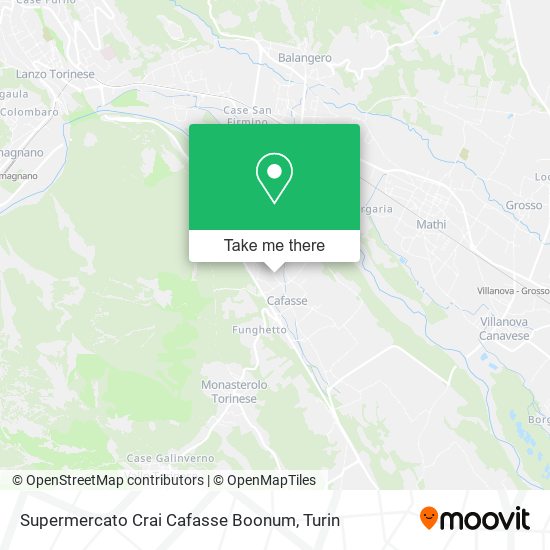 Supermercato Crai Cafasse Boonum map