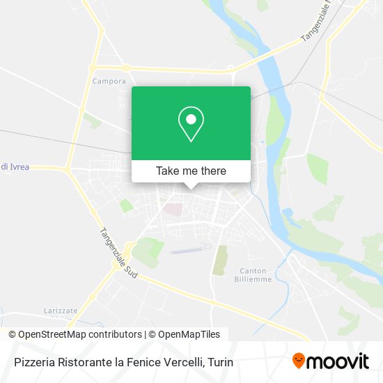 Pizzeria Ristorante la Fenice Vercelli map