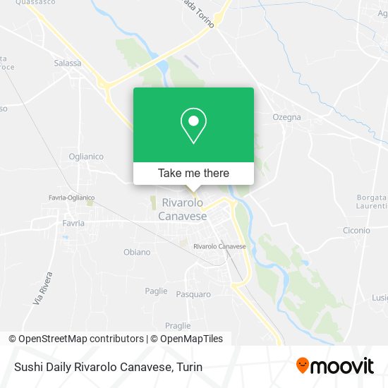 Sushi Daily Rivarolo Canavese map