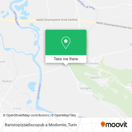 Baristopizzadiscopub a Modomio map