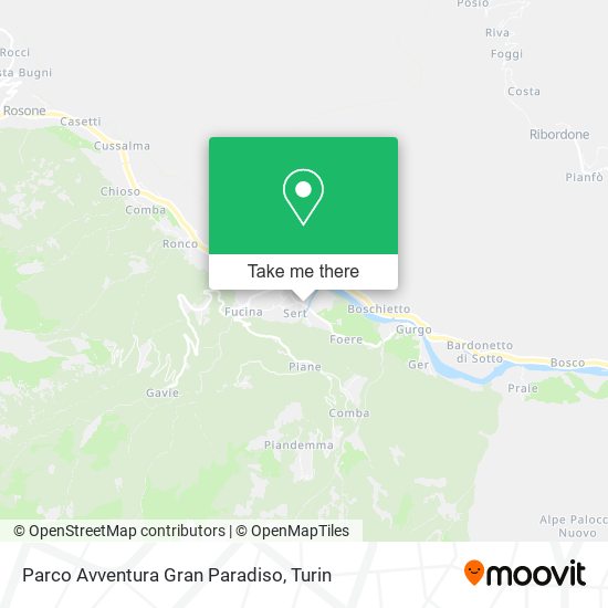 Parco Avventura Gran Paradiso map