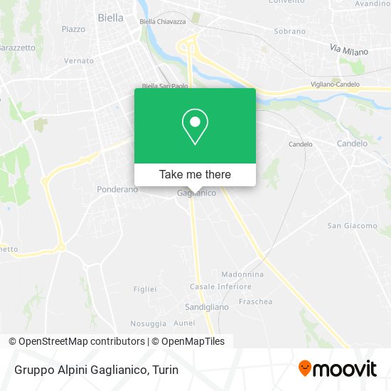 Gruppo Alpini Gaglianico map