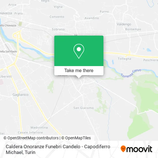 Caldera Funeral Services Candelo - Capodiferro Michael map