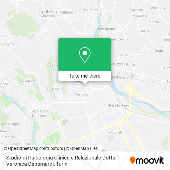 Studio di Psicologia Clinica e Relazionale Dotta Veronica Debernardi map