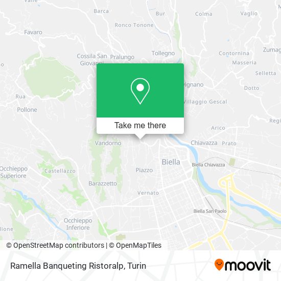 Ramella Banqueting Ristoralp map