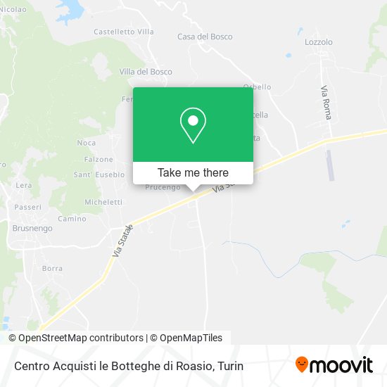 Centro Acquisti le Botteghe di Roasio map