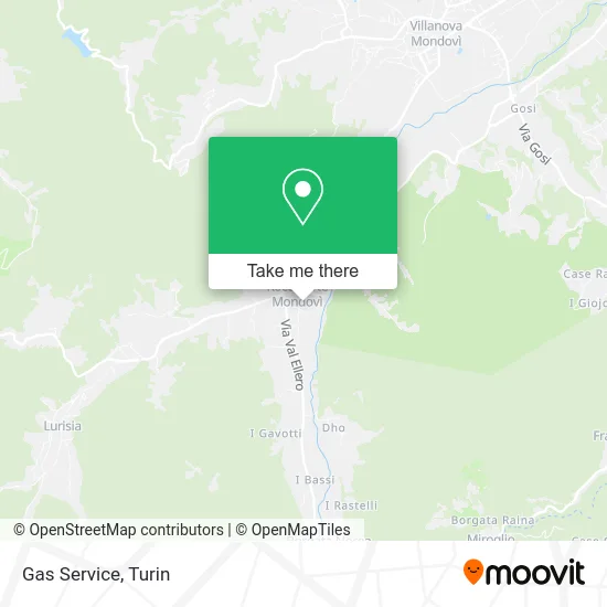 Gas Service map