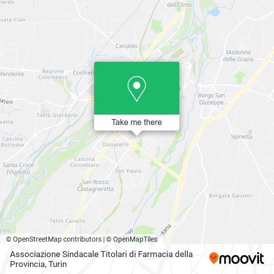 Associazione Sindacale Titolari di Farmacia della Provincia map