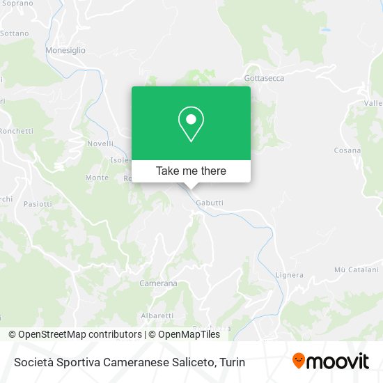 Società Sportiva Cameranese Saliceto map