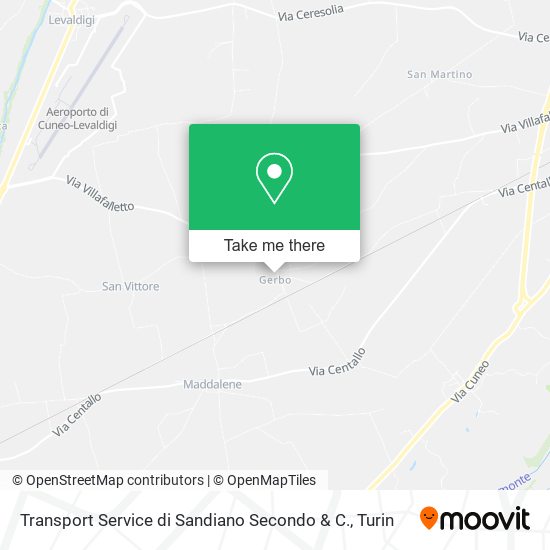 Transport Service di Sandiano Secondo & C. map