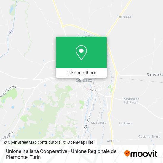 Unione Italiana Cooperative - Unione Regionale del Piemonte map