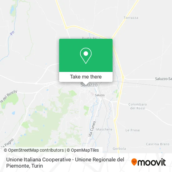 Unione Italiana Cooperative - Unione Regionale del Piemonte map