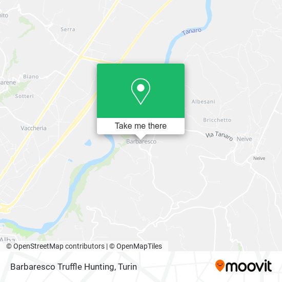 Barbaresco Truffle Hunting map