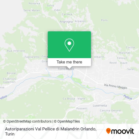 Autoriparazioni Val Pellice di Malandrin Orlando map