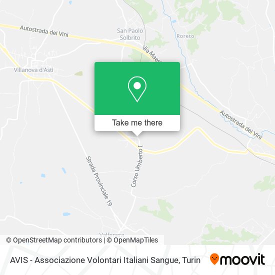 AVIS - Associazione Volontari Italiani Sangue map