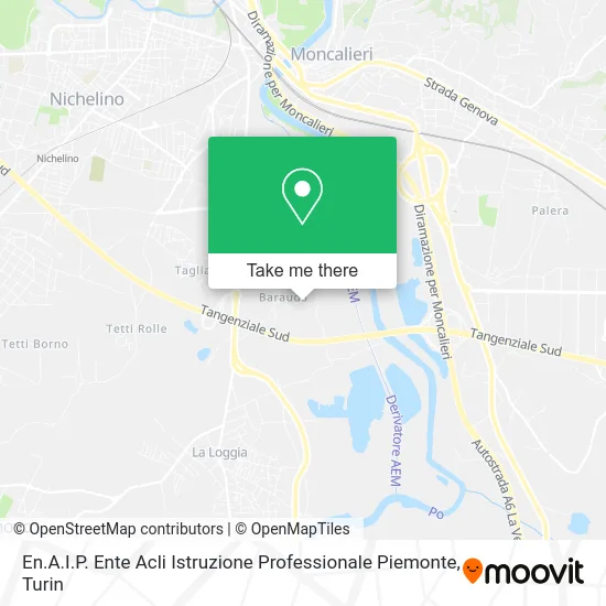 En.A.I.P. Acli Professional Education Entity Piedmont map