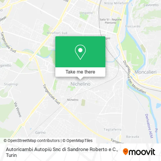 Autoricambi Autopiù Snc di Sandrone Roberto e C. map