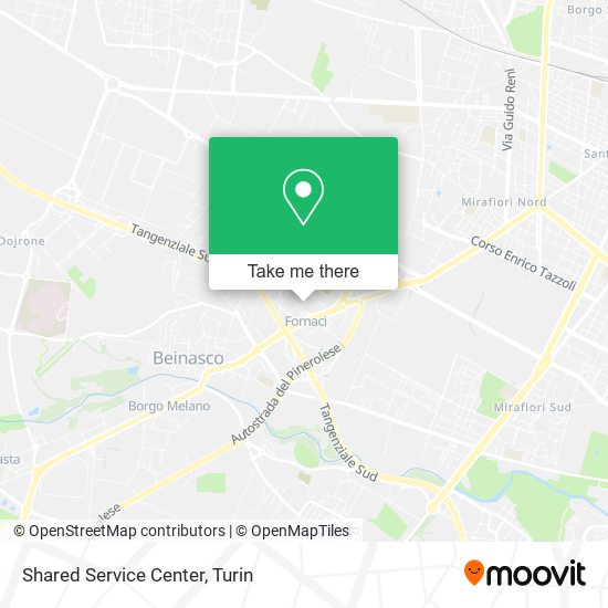 Shared Service Center map