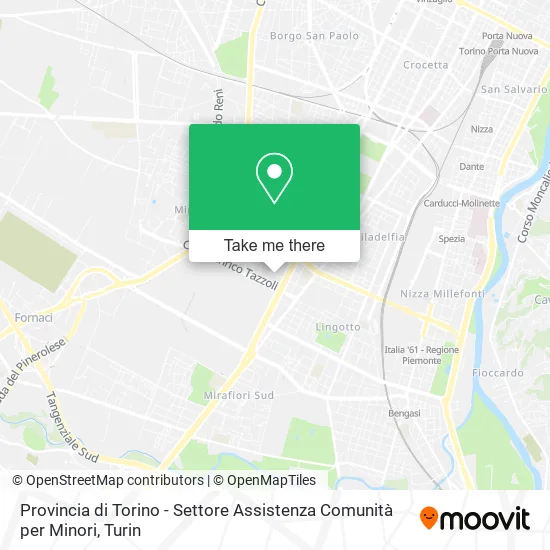 Provincia di Torino - Settore Assistenza Comunità per Minori map