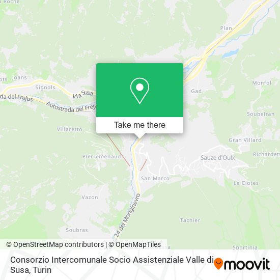 Consorzio Intercomunale Socio Assistenziale Valle di Susa map
