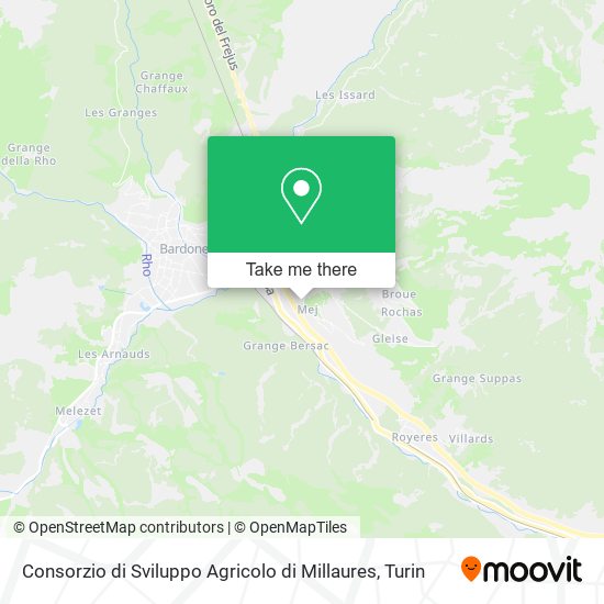 Consorzio di Sviluppo Agricolo di Millaures map