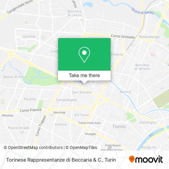 Torinese Rappresentanze di Beccaria & C. map