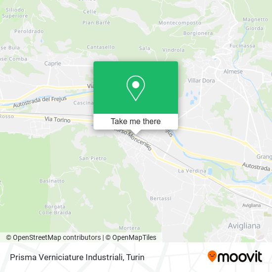 Prisma Verniciature Industriali map